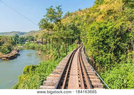 Death Railway Old Railway At Hellfire Pass Kanchanaburi Thailand