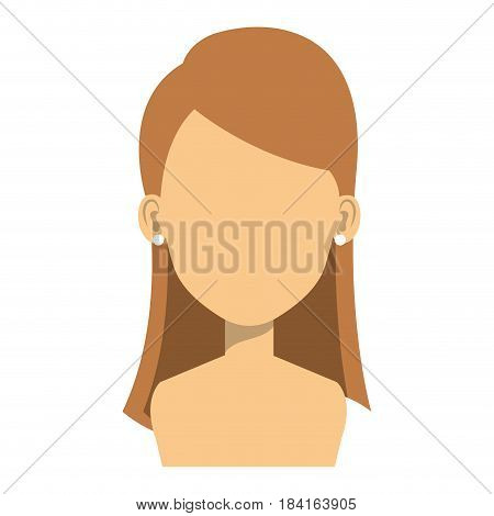 young woman shirtless avatar character vector illustration design