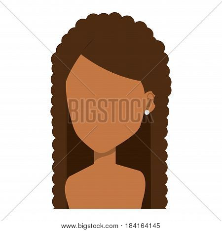 young woman shirtless avatar character vector illustration design