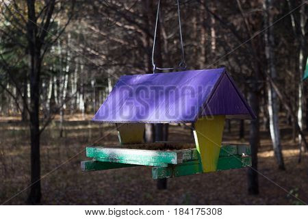 bird feeders. tree house for the birds cheerful apartment
