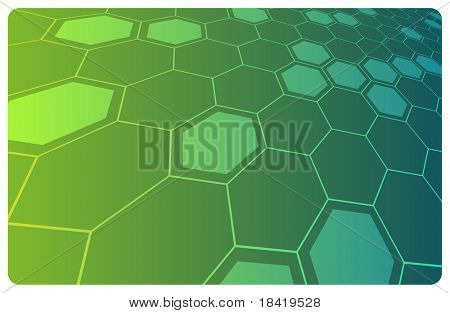 Vector grün abstrakt hallo Tech-Illustration für Wissenschaft oder Business Hintergrund