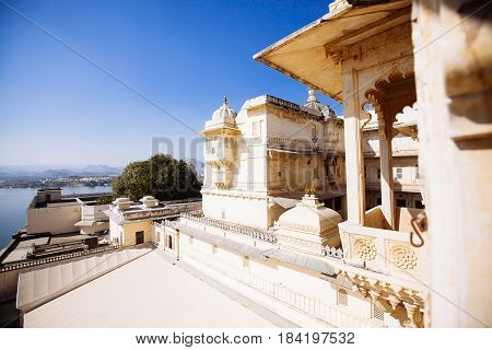 Udaipur, India - January 12, 2017 - Highly Decorated Interior Of Udaipur City Palace