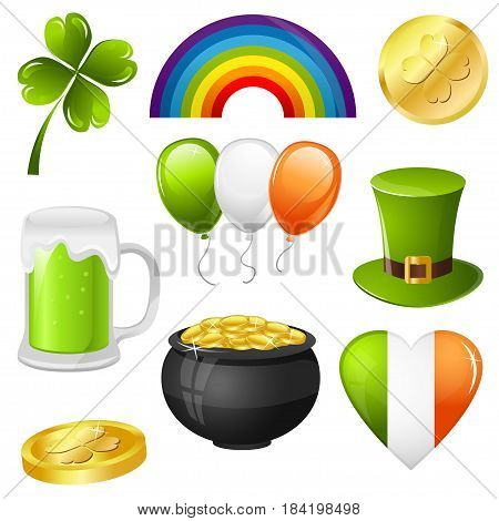 Saint Patrick's day symbols. Vector illustration eps10