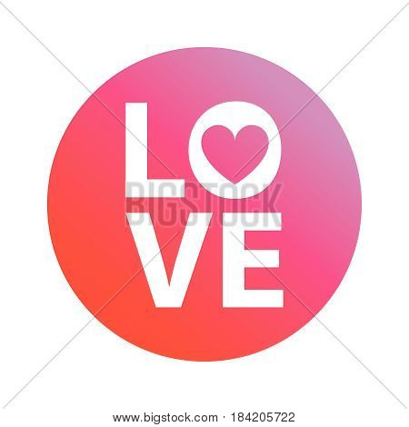 vector an illustration an inscription love on a pink background