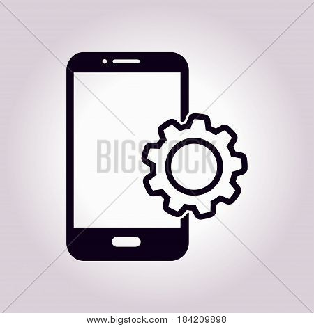 Smart phone services icon. Support for mobile users.