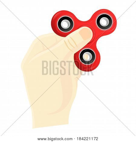 Hand Spinner Flat Vector Illustration