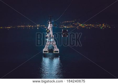 Night Cable Car Over Image & Photo (Free Trial) | Bigstock