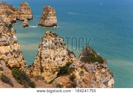 Cliffs of Ponta da Piedade, Lagos, Algarve, Portugal