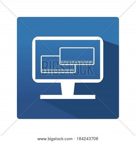 Digital radiography pictogram. Industrial icon in trendy flat style on blue background. Digital radiography symbol for your web site design, logo, app. Vector illustration, EPS10