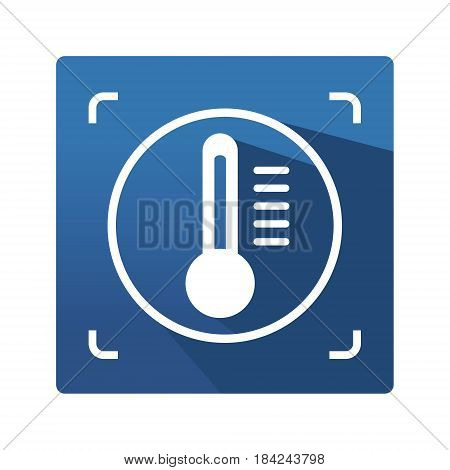 Thermography control pictogram. Industrial icon in trendy flat style on blue background. Thermography control pictogram for your web site design, logo, app. Vector illustration, EPS10
