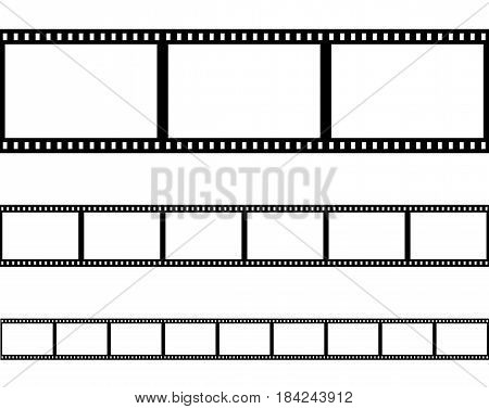 seamless film strip filmstrip vector set of retro film line cinema