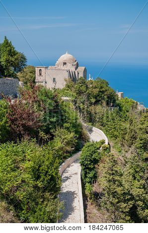 The Church of St. John the Baptist in Erice province of Trapani in Sicily Italy