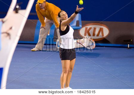 MELBOURNE - 19. januar: Australsk tennisspiller Casey Dellacqua, ved Australian Open på januar 