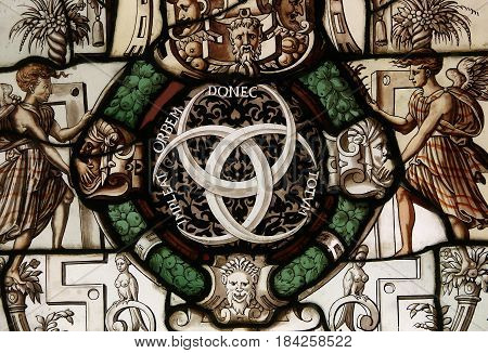Stained Glass In Ecouen Castle, Ecouen, France