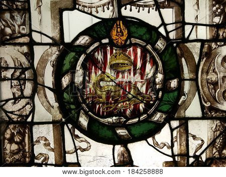 Stained Glass In Ecouen Castle, Ecouen, France