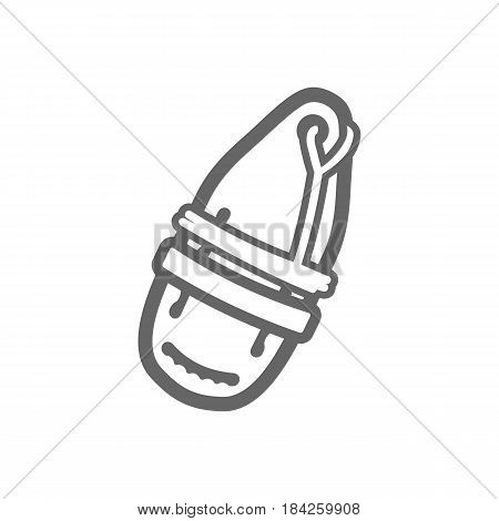 Support help and assistance with torpedo rescue lifeguard buoy outline vector icon. Beach. Summer. Summertime. Vacation eps 10