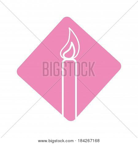label candle party to cebrate happy birthday, vector illustration