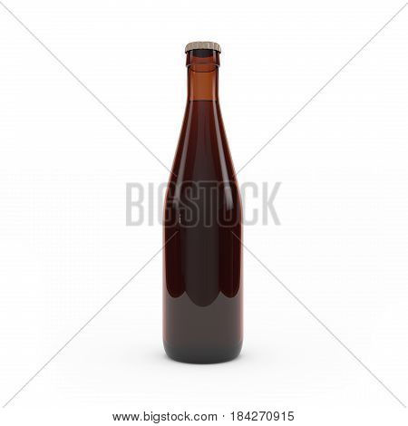 Beer Bottle Isolated 3D Rendering