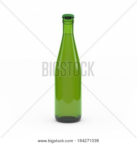 Beer Bottle Isolated 3D Rendering
