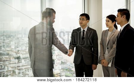 Business Partners Introduction Handshake Bow