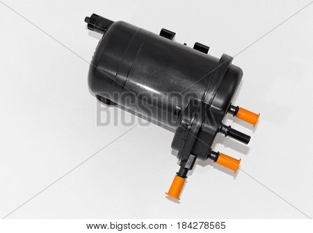 Fuel Filter. Auto Parts Isolated On White Background.