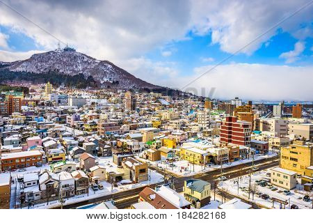 Hakodate, Japan skyline at Mt. Hakodate.