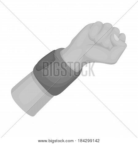 Arm with bandage.Basketball single icon in monochrome style vector symbol stock illustration .