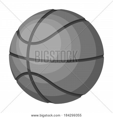 basketball.Basketball single icon in monochrome style vector symbol stock illustration .