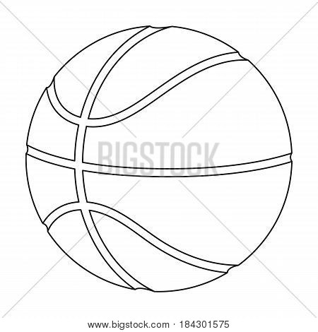 basketball.Basketball single icon in outline style vector symbol stock illustration .
