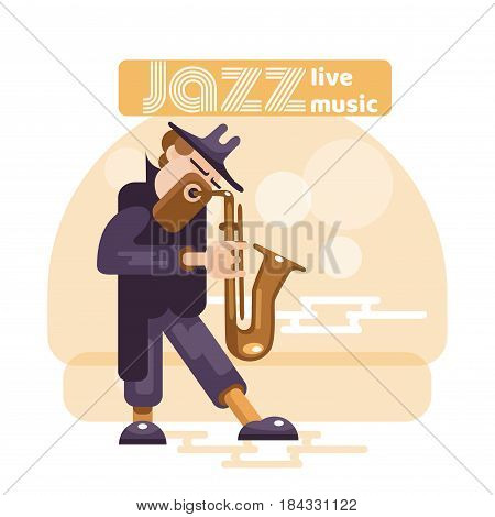 Musicians and Mucical Instruments. Flat Vector Illustration