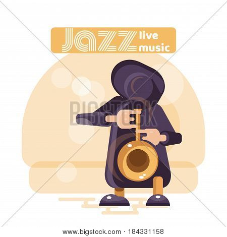 Musicians and Mucical Instruments. Flat Vector Illustration