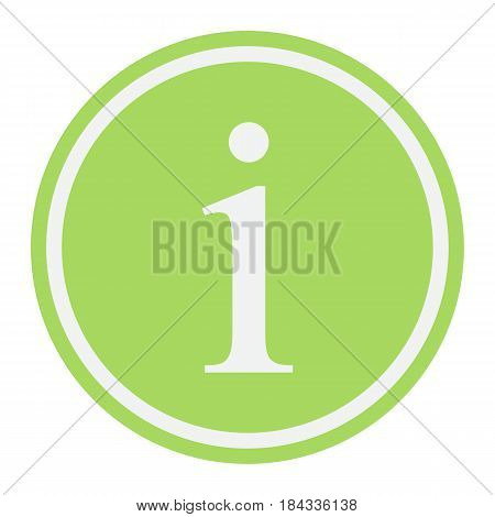 Information sign flat icon, info and website button, vector graphics, a colorful solid pattern on a white background, eps 10.