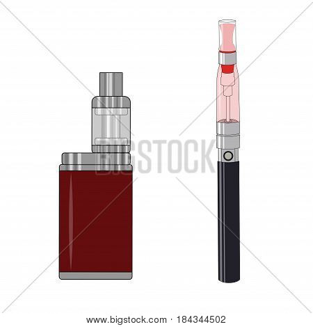 Vape Shop Icon And Letters Hipster Style Vector Graphic.