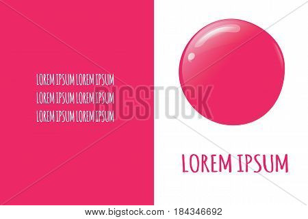 Nail polish drop trendy colors for beauty salon banners, web, materials design. Circular. Creative circle for advertisements or printing.