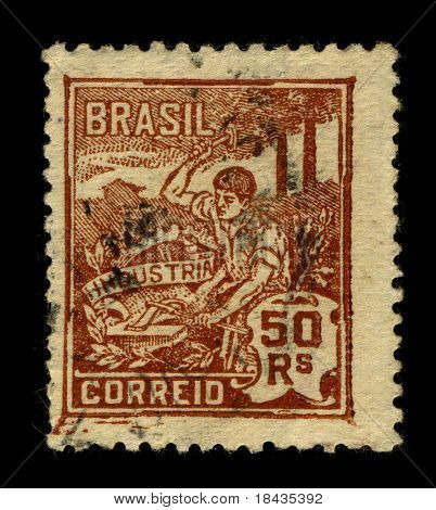 บราซิล-เซอร์กา 1960:A แสตมป์ที่พิมพ์ในบราซิลแสดงภาพของประเทศทวีความรุนแรงมากของบราซิล เซอร์กา 19