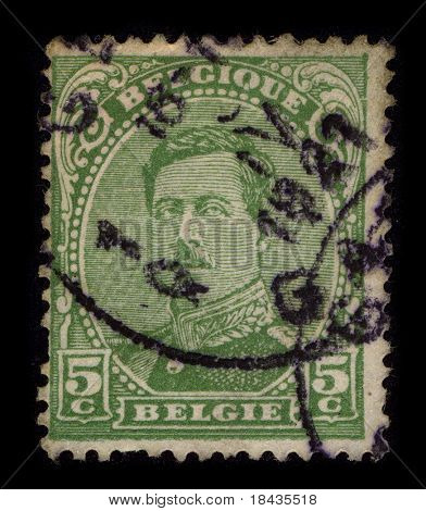 Belgie-cca 1930:A razítko vytištěno v Belgii ukazuje obrázek Alberta jsem (8. dubna 1875-17 února 19