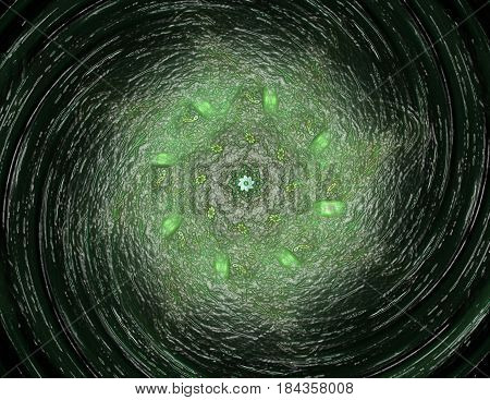 Geometry of Space series. Visually attractive backdrop made of conceptual grids curves and fractal elements suitable as element for layouts on physics mathematics technology science and education.