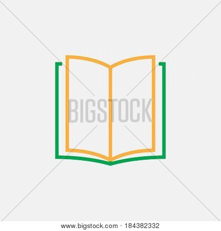 Book Line Icon, Color Outline Vector Illustration, Linear Pictogram Isolated On Whitev