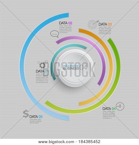 background infographic buttons number options template. Can be used for workflow layout, diagram, business step options, banner, web design. Business data visualization. Process chart.