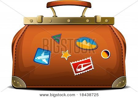 Gammeldags Rejsetaske (valise)