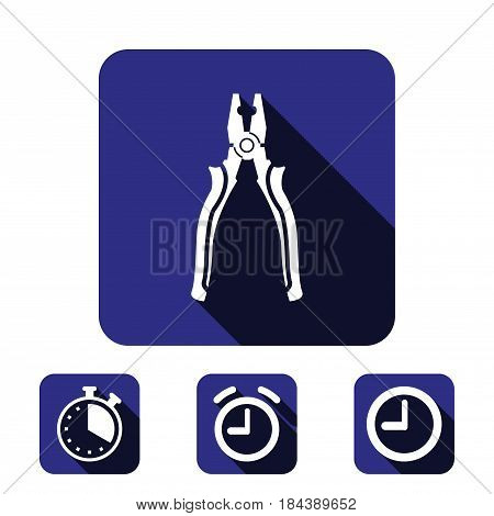 pliers icon stock vector illustration flat design