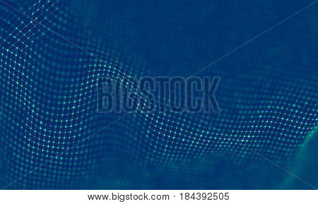Abstract Blue Geometrical Background . Connection structure. Science background. Futuristic Technology HUD Element . onnecting dots and lines . Big data visualization Business .