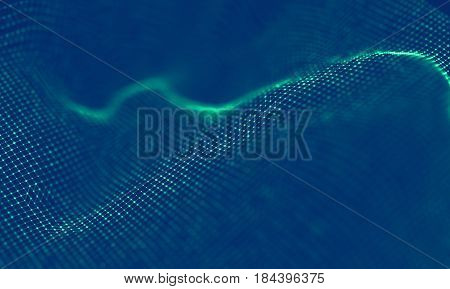 Abstract Blue Geometrical Background . Connection structure. Science background. Futuristic Technology HUD Element . onnecting dots and lines . Big data visualization Business .