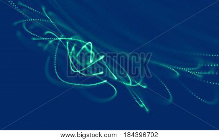 Abstract Blue Geometrical Background . Connection structure. Science background. Futuristic Technology HUD Element . onnecting dots and lines . Big data visualization Business .