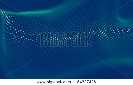 Abstract Blue Geometrical Background . Connection structure. Science background. Futuristic Technology HUD Element . onnecting dots and lines . Big data visualization Business .