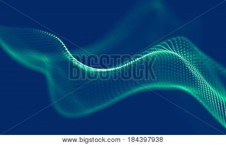 Abstract Blue Geometrical Background . Connection structure. Science background. Futuristic Technology HUD Element . onnecting dots and lines . Big data visualization Business .