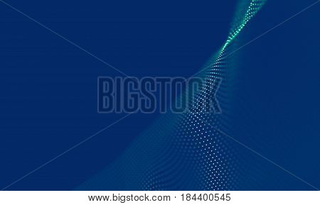 Abstract Blue Geometrical Background . Connection structure. Science background. Futuristic Technology HUD Element . onnecting dots and lines . Big data visualization Business .