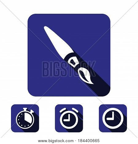 brush  icon stock vector illustration flat design