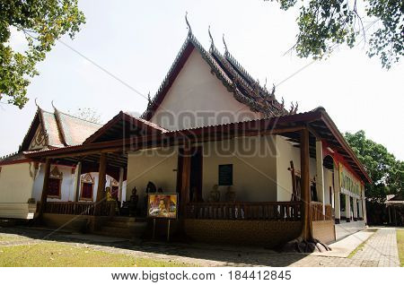 Golden Buddha Statue In Ubosot For People And Travellers Praying At Wat Phon Chai