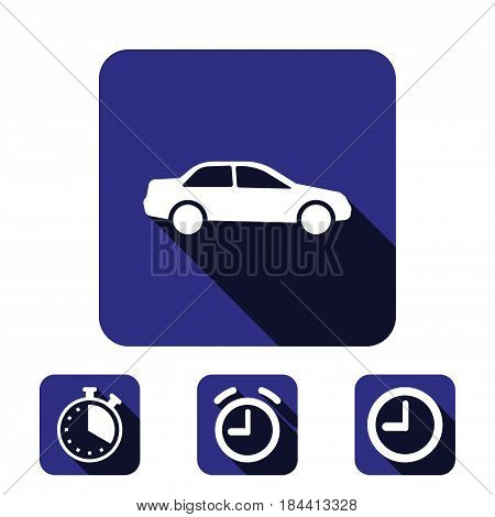 car icon stock vector illustration flat design